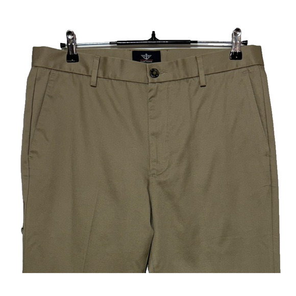 Dockers Pants Mens 34X34 Tan Signature Khaki Slim Fit Measures 34X33 NWT - Picture 5 of 11